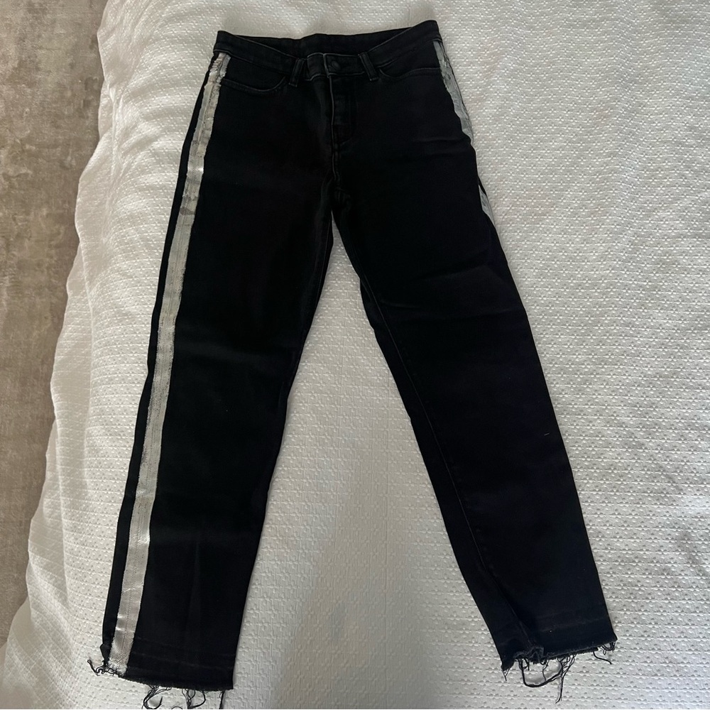 Zadig & Voltaire Deana straight mid-rise stretch-denim jeans- Size 25; Like New